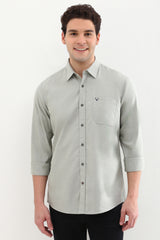Men's Olive Casual Full Sleeves Shirt