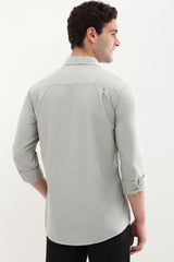Men's Olive Casual Full Sleeves Shirt