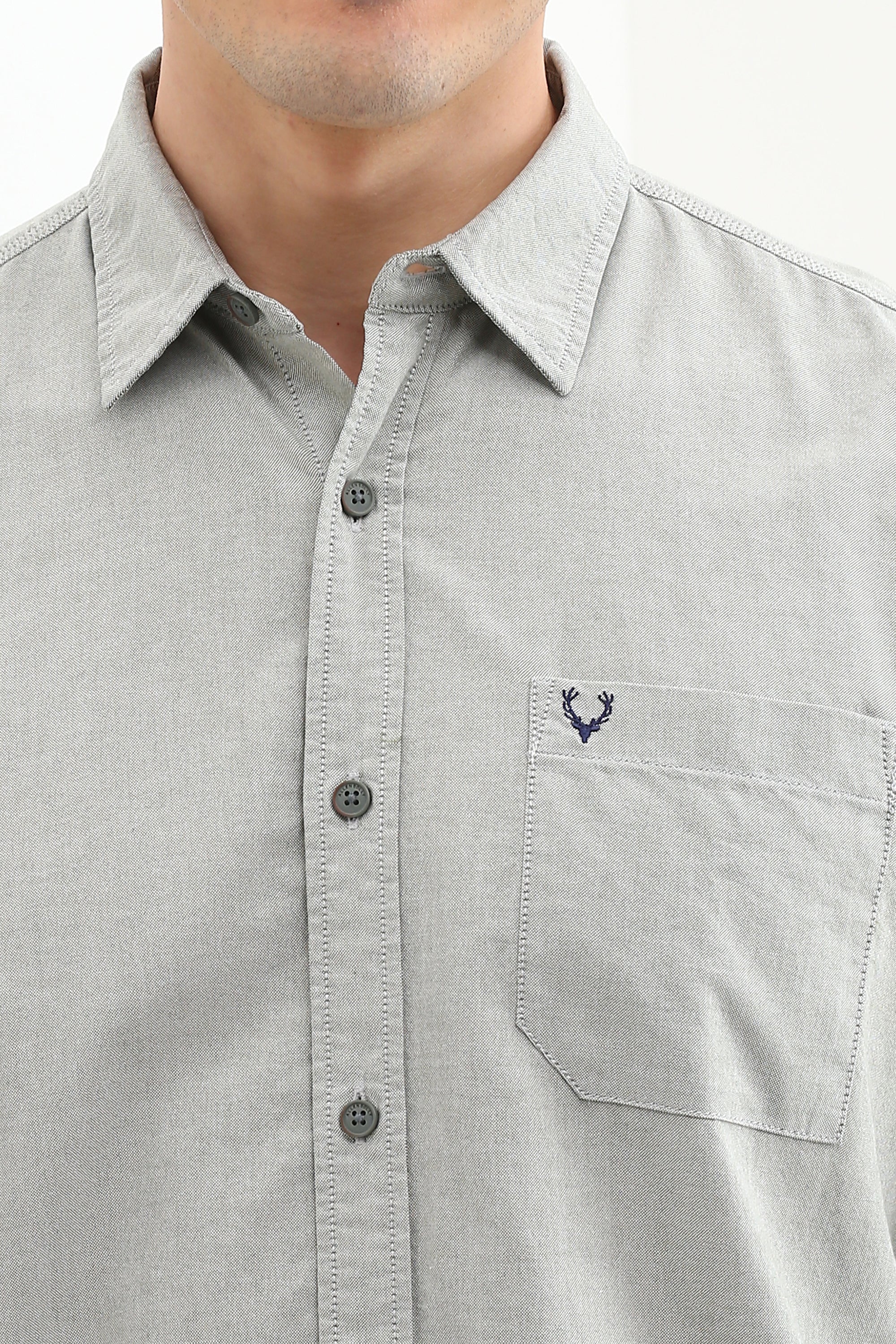 Men's Olive Casual Full Sleeves Shirt