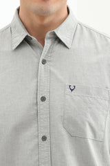 Men's Olive Casual Full Sleeves Shirt