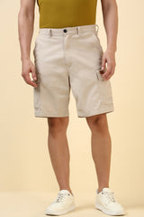 Men's Beige Casual Above Knee Shorts