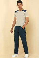 Men's Navy Casual Regular Length Trouser