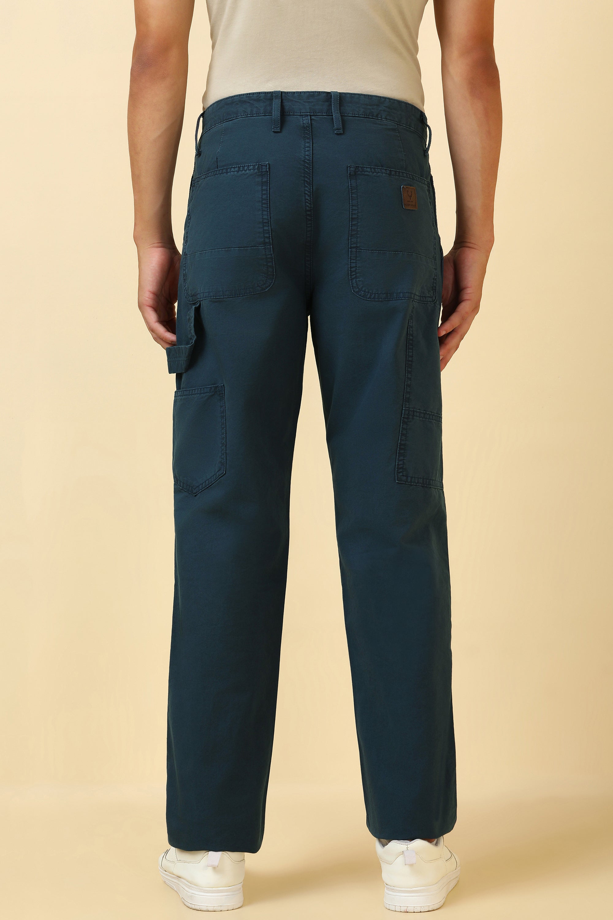 Men's Navy Casual Regular Length Trouser