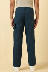 Men's Navy Casual Regular Length Trouser