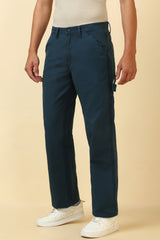Men's Navy Casual Regular Length Trouser