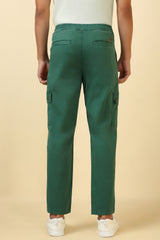 Men's Green Casual Regular Length Trouser