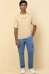 Men's Navy Casual Regular Length Trouser