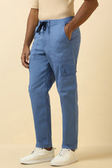 Men's Navy Casual Regular Length Trouser
