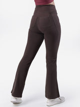 Women's Brown Solid Sports High Rise Trouser