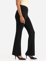 Women's Black Solid Sports High Rise Trouser