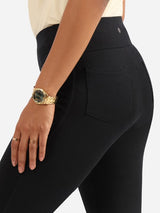 Women's Black Solid Sports High Rise Trouser - Tall