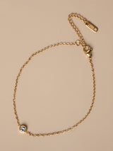 Women's Gold Dainty Stone Anklet Waterproof & Anti-Tarnish