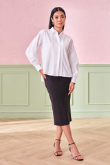 Women's White Casual Regular Fit Solid Full Sleeves Tops