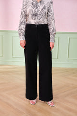 Women's Black Casual Regular Fit Solid Trousers
