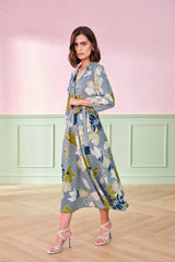 Women's Multicolor Casual Regular Fit Printed Three Quarter Sleeves Dress