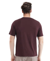Men's Red Casual Regular Fit Printed Half Sleeves Tshirt