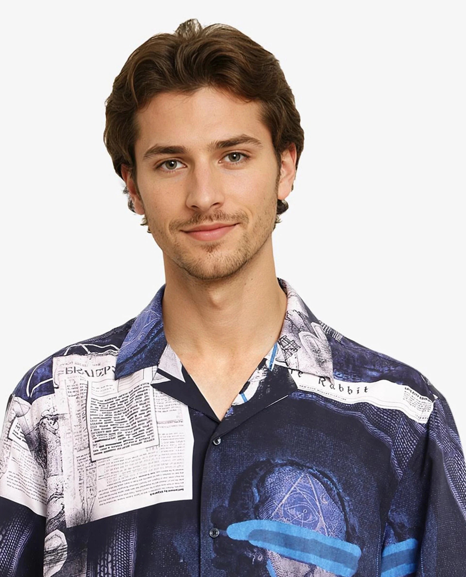 Men's Black Casual Regular Fit Printed Half Sleeves Shirt
