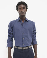 Men's Blue Formal Regular Fit Solid Full Sleeves Shirt