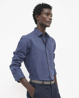 Men's Blue Formal Regular Fit Solid Full Sleeves Shirt