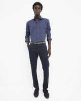 Men's Blue Formal Regular Fit Solid Full Sleeves Shirt