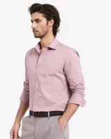 Men's Pink Formal Regular Fit Solid Full Sleeves Shirt