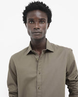 Men's Green Formal Regular Fit Solid Full Sleeves Shirt