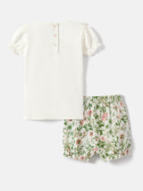 Boys & Girls White Casual Top with Shorts