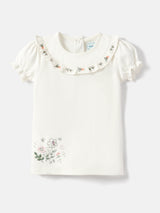 Boys & Girls White Casual Top with Shorts