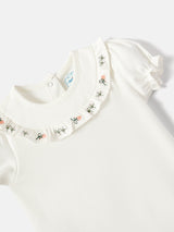 Boys & Girls White Casual Top with Shorts