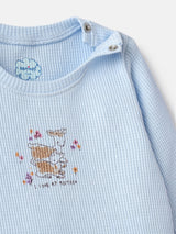Boys & Girls Blue Casual Top & Bottom with Cap - Pack of 3