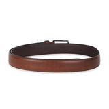 Men's Brown Casual Leather Textured Slim Belt