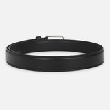 Men's Black Formal Leather Solid Slim Belt