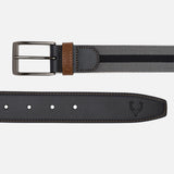 Men's Multicolor Casual Leather Striped Slim Belt