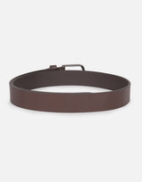 Men's Brown Casual Leather Textured Slim Belt