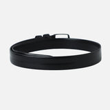 Men's Black Formal Leather Solid Slim Belt