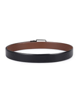 Men's Black Formal Leather Solid Slim Belt