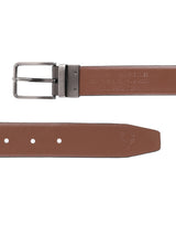 Men's Black Formal Leather Solid Slim Belt