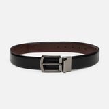 Men's Black Formal Leather Solid Slim Belt