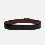 Men's Black Formal Leather Solid Slim Belt