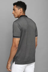 Men's Black Casual Half Sleeves Polo Tshirt