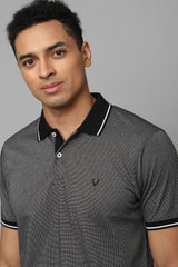 Men's Black Casual Half Sleeves Polo Tshirt