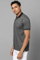 Men's Black Casual Half Sleeves Polo Tshirt