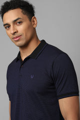 Men's Medium Blue Casual Half Sleeves Polo Tshirt