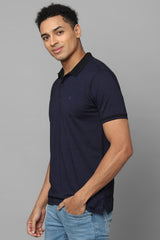 Men's Medium Blue Casual Half Sleeves Polo Tshirt