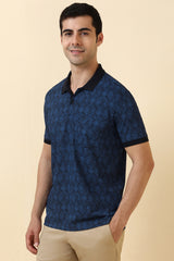 Men's Navy Casual Half Sleeves Polo Tshirt