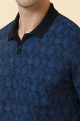 Men's Navy Casual Half Sleeves Polo Tshirt