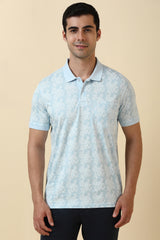 Men's Light Blue Casual Half Sleeves Polo Tshirt