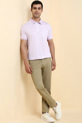 Men's Purple Casual Half Sleeves Polo Tshirt