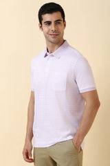 Men's Purple Casual Half Sleeves Polo Tshirt