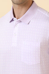 Men's Purple Casual Half Sleeves Polo Tshirt